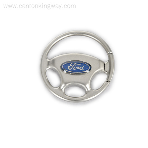 Car Steering Wheel Zinc Alloy Metal Keychain